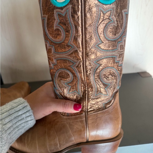 TECOVAS Brown Western Leather Boots size 7 - Picture 14 of 16